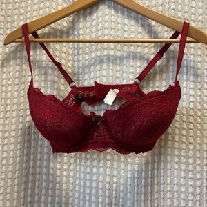 Gilligan & O'Malley Lace Wine Bra